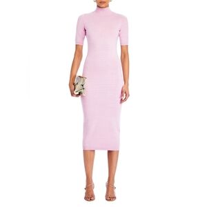 NWT $278 SEROYA Jana Knit Midi Ballet Pink Extra Small XS
